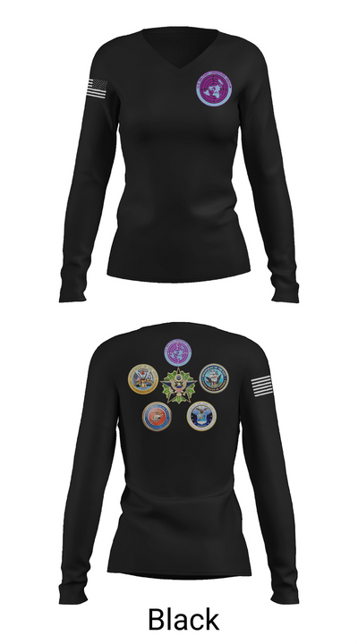 USMOG 65011829 Women's Long Sleeve V-neck Shirt - 37