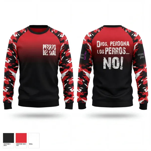 Crew Neck Sweatshirt, PERROS DEL MAL, Men's Soccer, Teamtime, Team time, sublimation, custom sports apparel, team uniforms, spirit wear, spiritwear, sports uniforms, custom shirts, team store, custom team store, fundraiser sports, apparel fundraiser