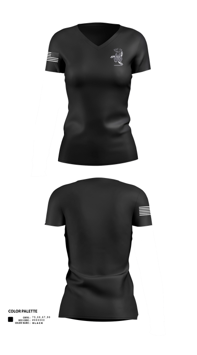 HSC-28 24989538 Women's Short Sleeve V-neck Shirt - 40