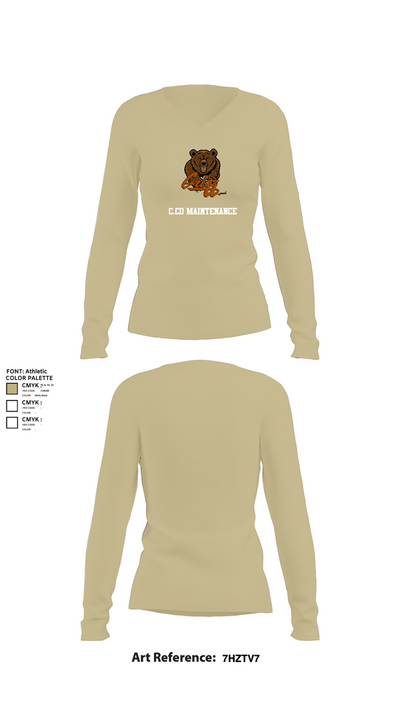 C.co Maintenance 83792955 Women's Long Sleeve V-neck Shirt - 82
