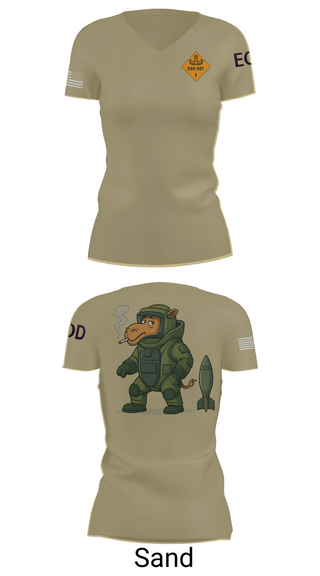 Womens Short Sleeve Vneck Shirt, 1st EOD DET, , Teamtime, Team time, sublimation, custom sports apparel, team uniforms, spirit wear, spiritwear, sports uniforms, custom shirts, team store, custom team store, fundraiser sports, apparel fundraiser