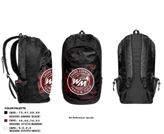 Gear Bag, West Mecklenburg, Track & Field, Teamtime, Team time, sublimation, custom sports apparel, team uniforms, spirit wear, spiritwear, sports uniforms, custom shirts, team store, custom team store, fundraiser sports, apparel fundraiser