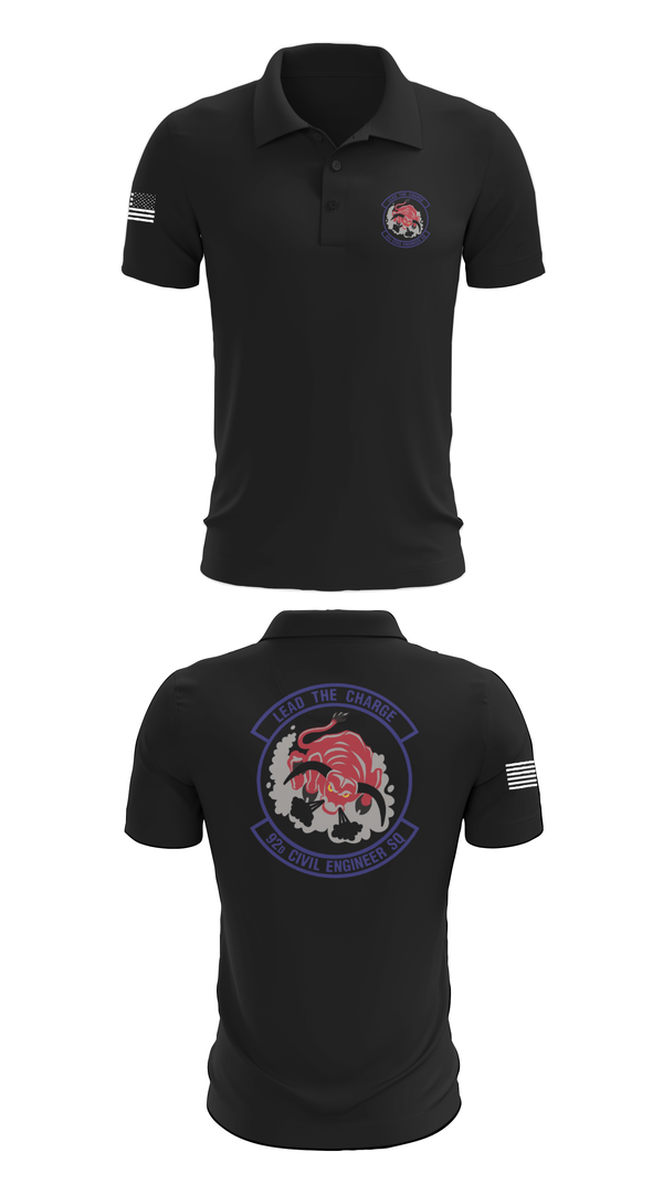 Short Sleeve Performance Polo, 92 CES, Air Force, Teamtime, Team time, sublimation, custom sports apparel, team uniforms, spirit wear, spiritwear, sports uniforms, custom shirts, team store, custom team store, fundraiser sports, apparel fundraiser