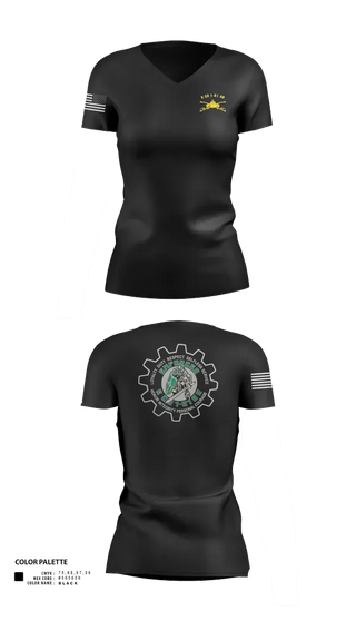 Womens Short Sleeve Vneck Shirt, E CO 1-81 AR, 194th AR BDE, Army, Teamtime, Team time, sublimation, custom sports apparel, team uniforms, spirit wear, spiritwear, sports uniforms, custom shirts, team store, custom team store, fundraiser sports, apparel fundraiser