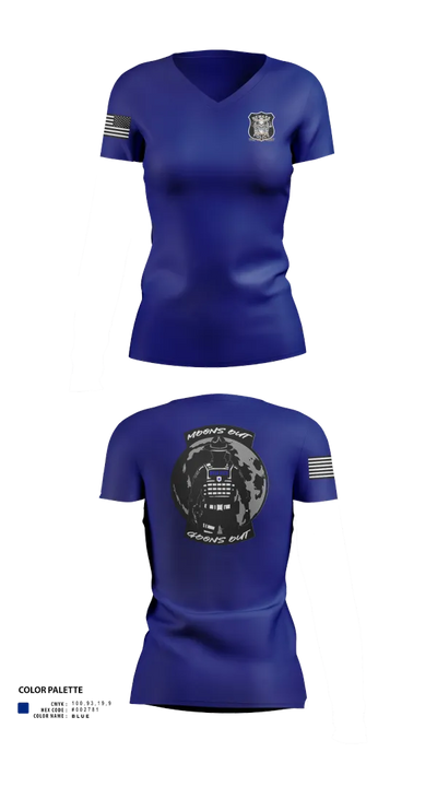 4th Precinct 85110542 Women's Short Sleeve V-neck Shirt - 72