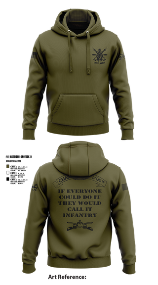 Hoodie, Charlie Co, Army, Teamtime, Team time, sublimation, custom sports apparel, team uniforms, spirit wear, spiritwear, sports uniforms, custom shirts, team store, custom team store, fundraiser sports, apparel fundraiser