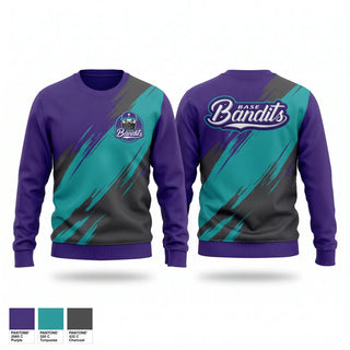 Crew Neck Sweatshirt, East Tennessee Base Bandits, Baseball, Teamtime, Team time, sublimation, custom sports apparel, team uniforms, spirit wear, spiritwear, sports uniforms, custom shirts, team store, custom team store, fundraiser sports, apparel fundraiser