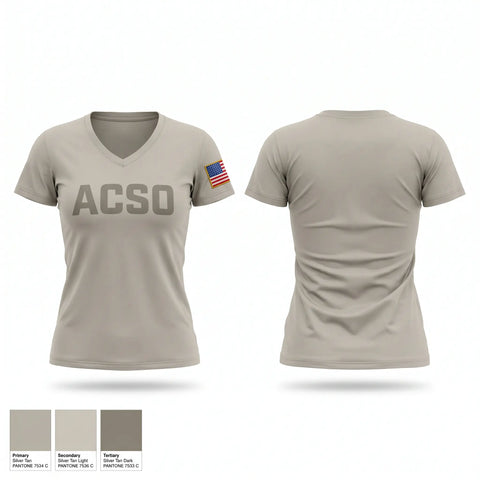 Womens Short Sleeve Vneck Shirt, ACSO, Police, Teamtime, Team time, sublimation, custom sports apparel, team uniforms, spirit wear, spiritwear, sports uniforms, custom shirts, team store, custom team store, fundraiser sports, apparel fundraiser