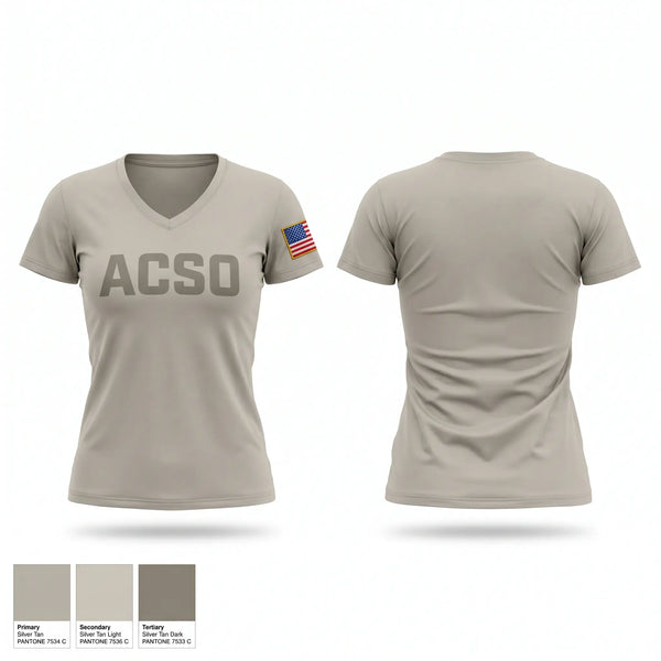 Womens Short Sleeve Vneck Shirt, ACSO, Police, Teamtime, Team time, sublimation, custom sports apparel, team uniforms, spirit wear, spiritwear, sports uniforms, custom shirts, team store, custom team store, fundraiser sports, apparel fundraiser