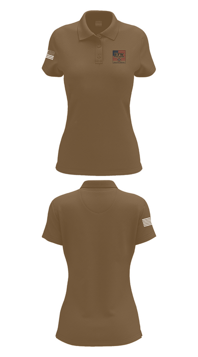 VFW Post 10648 14748257 Women's Short Sleeve Performance Polo  - 7