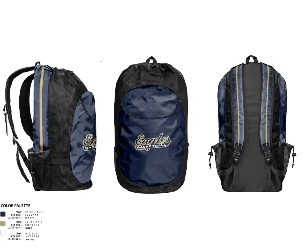 Gear Bag, Jacksonville High School Basketball, Women's Basketball, Teamtime, Team time, sublimation, custom sports apparel, team uniforms, spirit wear, spiritwear, sports uniforms, custom shirts, team store, custom team store, fundraiser sports, apparel fundraiser