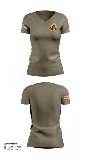 Womens Short Sleeve Vneck Shirt, 38th RSG, Army, Teamtime, Team time, sublimation, custom sports apparel, team uniforms, spirit wear, spiritwear, sports uniforms, custom shirts, team store, custom team store, fundraiser sports, apparel fundraiser