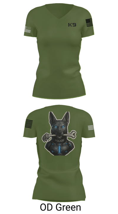 Willoughby K9 40647352 Women's Short Sleeve V-neck Shirt - 46