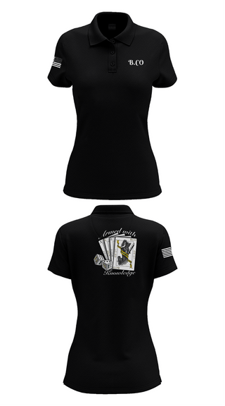 Womens Short Sleeve Performance Polo, Bravo Company 532ND Military Battalion, , Teamtime, Team time, sublimation, custom sports apparel, team uniforms, spirit wear, spiritwear, sports uniforms, custom shirts, team store, custom team store, fundraiser sports, apparel fundraiser