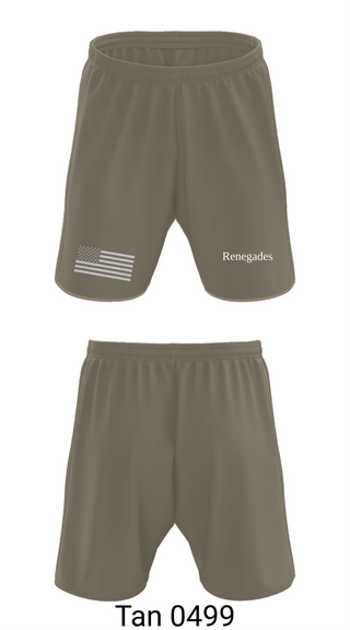 Athletic Shorts With Pockets, Renegades, Army, Teamtime, Team time, sublimation, custom sports apparel, team uniforms, spirit wear, spiritwear, sports uniforms, custom shirts, team store, custom team store, fundraiser sports, apparel fundraiser