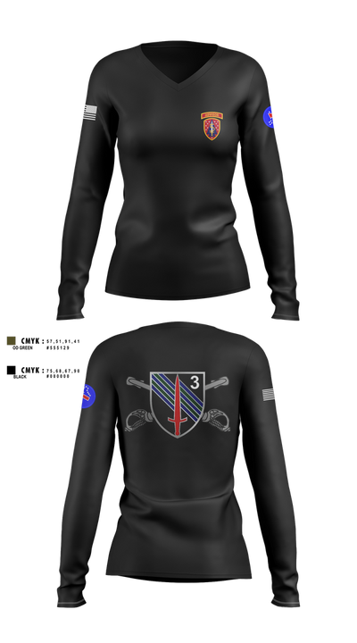 5th SFAB, USARPAC Women's Long Sleeve V-neck Shirt - 24