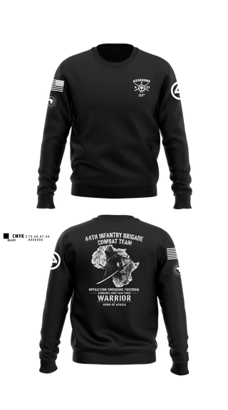 Crew Neck Sweatshirt, 44th IBCT, Army, Teamtime, Team time, sublimation, custom sports apparel, team uniforms, spirit wear, spiritwear, sports uniforms, custom shirts, team store, custom team store, fundraiser sports, apparel fundraiser