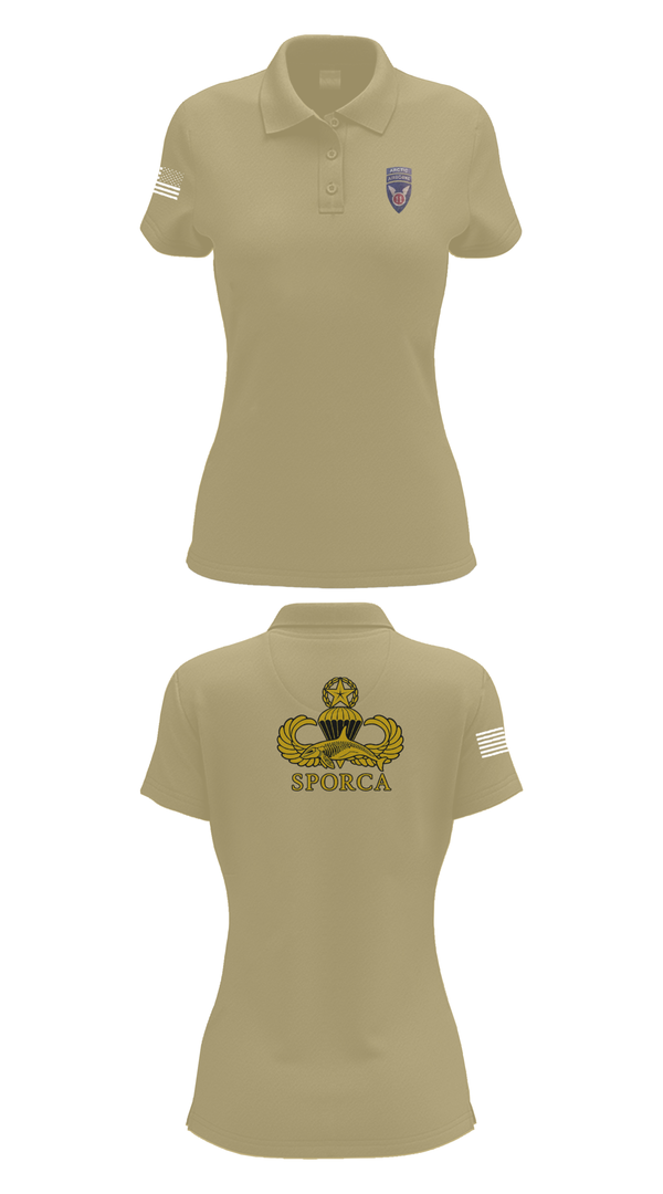 Womens Short Sleeve Performance Polo, HHC, 725th BSB, 2/11 ABN, , Teamtime, Team time, sublimation, custom sports apparel, team uniforms, spirit wear, spiritwear, sports uniforms, custom shirts, team store, custom team store, fundraiser sports, apparel fundraiser