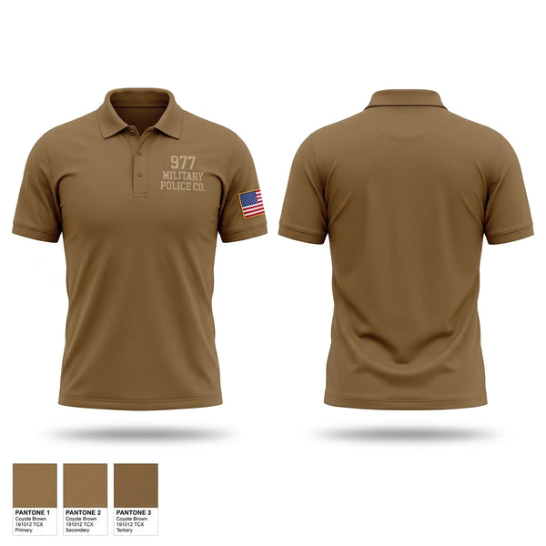 Short Sleeve Performance Polo, 977 military police co, Army, Teamtime, Team time, sublimation, custom sports apparel, team uniforms, spirit wear, spiritwear, sports uniforms, custom shirts, team store, custom team store, fundraiser sports, apparel fundraiser