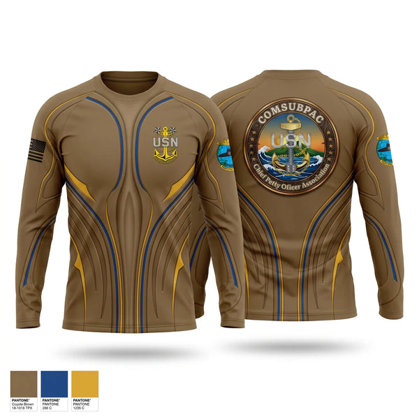 Long Sleeve Performance Shirt, COMSUBPAC CPOA, Navy, Teamtime, Team time, sublimation, custom sports apparel, team uniforms, spirit wear, spiritwear, sports uniforms, custom shirts, team store, custom team store, fundraiser sports, apparel fundraiser