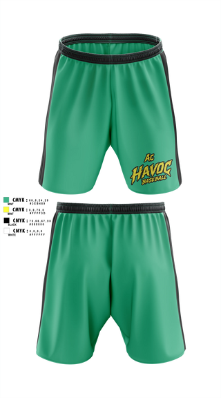 Athletic Shorts With Pockets, AC Havoc, Baseball, Teamtime, Team time, sublimation, custom sports apparel, team uniforms, spirit wear, spiritwear, sports uniforms, custom shirts, team store, custom team store, fundraiser sports, apparel fundraiser