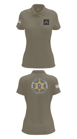 Womens Short Sleeve Performance Polo, Wayne County Sheriff’s Department, Police, Teamtime, Team time, sublimation, custom sports apparel, team uniforms, spirit wear, spiritwear, sports uniforms, custom shirts, team store, custom team store, fundraiser sports, apparel fundraiser