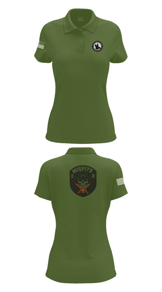 Womens Short Sleeve Performance Polo, 2-8 Cav, HHC, Medic Platoon, , Teamtime, Team time, sublimation, custom sports apparel, team uniforms, spirit wear, spiritwear, sports uniforms, custom shirts, team store, custom team store, fundraiser sports, apparel fundraiser