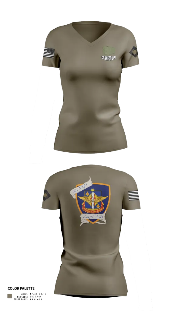 Womens Short Sleeve Vneck Shirt, 640th ASB Bravo Company, , Teamtime, Team time, sublimation, custom sports apparel, team uniforms, spirit wear, spiritwear, sports uniforms, custom shirts, team store, custom team store, fundraiser sports, apparel fundraiser