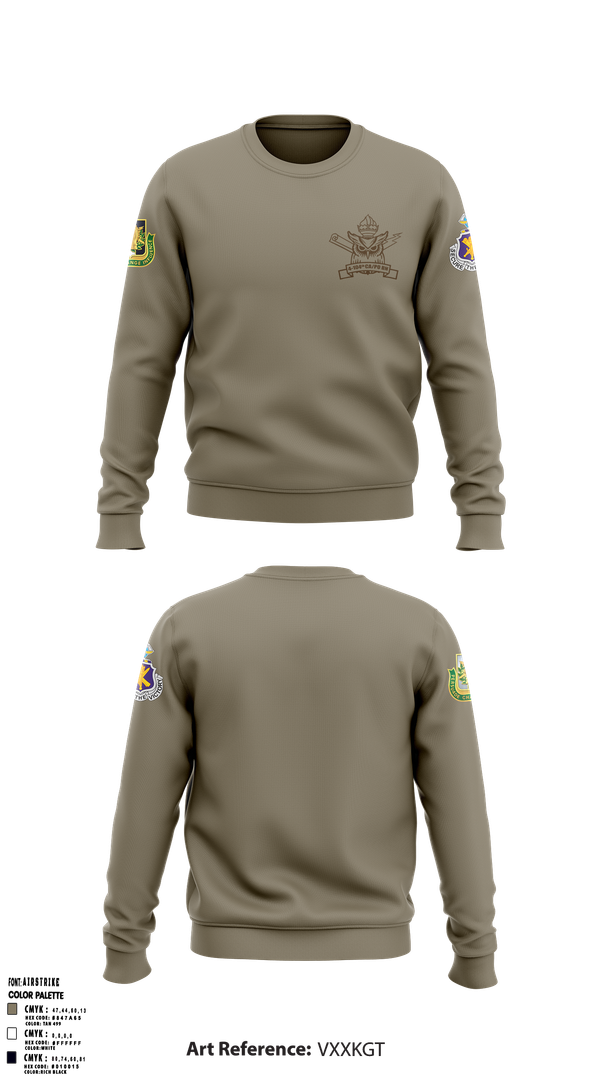 Crew Neck Sweatshirt, 4th/104th BN (CA/PO), , Teamtime, Team time, sublimation, custom sports apparel, team uniforms, spirit wear, spiritwear, sports uniforms, custom shirts, team store, custom team store, fundraiser sports, apparel fundraiser