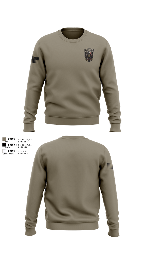 Crew Neck Sweatshirt, Death DealersDeath Dealers Airsoft, Spirit Store, Teamtime, Team time, sublimation, custom sports apparel, team uniforms, spirit wear, spiritwear, sports uniforms, custom shirts, team store, custom team store, fundraiser sports, apparel fundraiser