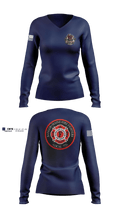 Bangor fire 12314557 Women's Long Sleeve V-neck Shirt - 1