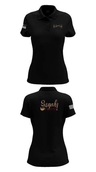 Womens Short Sleeve Performance Polo, Sugah Please Breakfast Brunch Bar, , Teamtime, Team time, sublimation, custom sports apparel, team uniforms, spirit wear, spiritwear, sports uniforms, custom shirts, team store, custom team store, fundraiser sports, apparel fundraiser