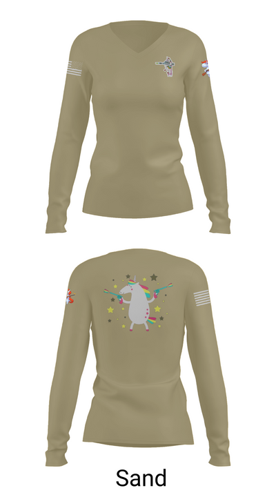 Bussy Squad 89240186 Women's Long Sleeve V-neck Shirt - 97