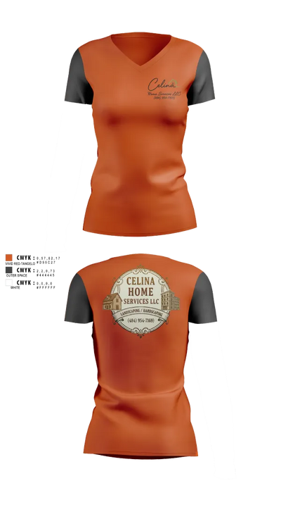 Celina Home Services LLC Women's Short Sleeve V-neck Shirt - 110