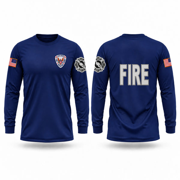 Long Sleeve Performance Shirt, Leaf River Fire Protection District, EMS/EMT, Teamtime, Team time, sublimation, custom sports apparel, team uniforms, spirit wear, spiritwear, sports uniforms, custom shirts, team store, custom team store, fundraiser sports, apparel fundraiser