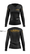 ASH Protective Services Women's Long Sleeve V-neck Shirt - 1
