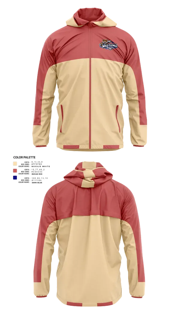 Windbreaker, Wild Things, Baseball, Teamtime, Team time, sublimation, custom sports apparel, team uniforms, spirit wear, spiritwear, sports uniforms, custom shirts, team store, custom team store, fundraiser sports, apparel fundraiser