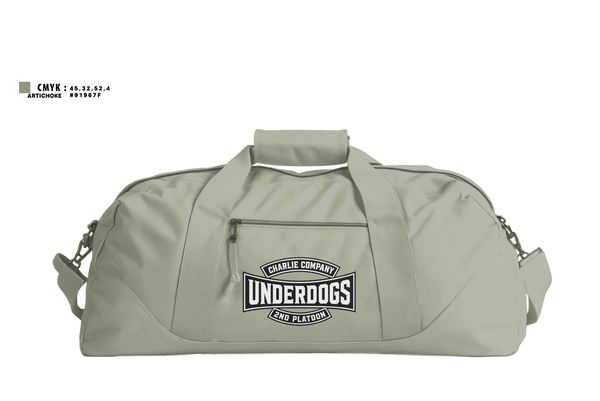 Duffle Bag, C co 2nd plt Underdogs, Army, Teamtime, Team time, sublimation, custom sports apparel, team uniforms, spirit wear, spiritwear, sports uniforms, custom shirts, team store, custom team store, fundraiser sports, apparel fundraiser
