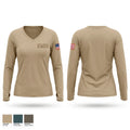Auburndale Sr. NJROTC Women's Long Sleeve V-neck Shirt - 1