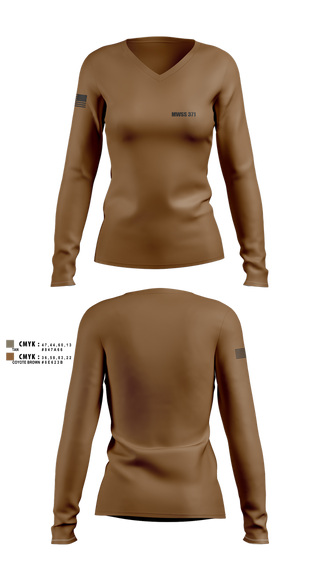 Womens Long Sleeve Vneck Shirt, MWSS 371, , Teamtime, Team time, sublimation, custom sports apparel, team uniforms, spirit wear, spiritwear, sports uniforms, custom shirts, team store, custom team store, fundraiser sports, apparel fundraiser