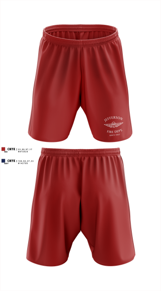 Athletic Shorts With Pockets, Jefferson vol Fire Dept, Fire Department, Teamtime, Team time, sublimation, custom sports apparel, team uniforms, spirit wear, spiritwear, sports uniforms, custom shirts, team store, custom team store, fundraiser sports, apparel fundraiser