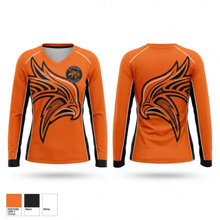 Womens Long Sleeve Vneck Shirt, Fennville Blackhawks, Softball, Teamtime, Team time, sublimation, custom sports apparel, team uniforms, spirit wear, spiritwear, sports uniforms, custom shirts, team store, custom team store, fundraiser sports, apparel fundraiser