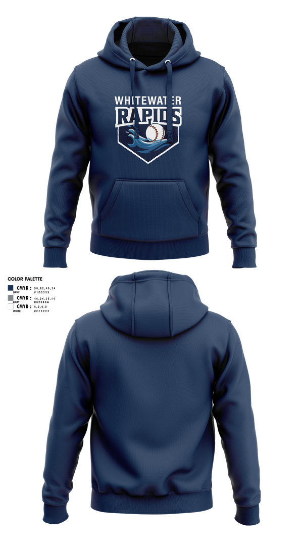 Hoodie, Whitewater Rapids, Baseball, Teamtime, Team time, sublimation, custom sports apparel, team uniforms, spirit wear, spiritwear, sports uniforms, custom shirts, team store, custom team store, fundraiser sports, apparel fundraiser