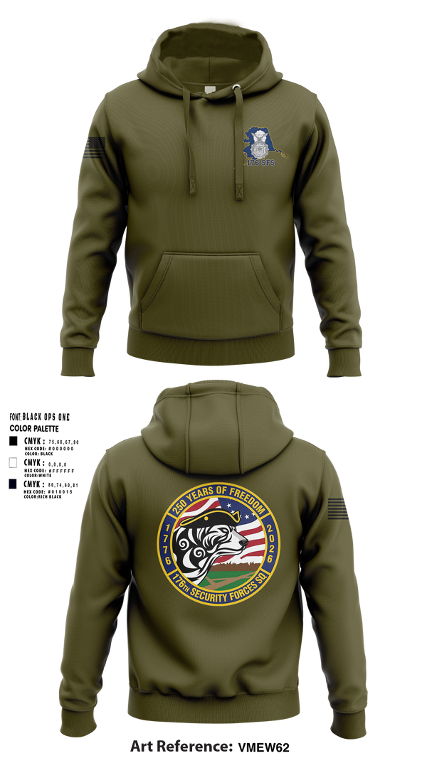 Hoodie, 176 SFS, National Guard, Teamtime, Team time, sublimation, custom sports apparel, team uniforms, spirit wear, spiritwear, sports uniforms, custom shirts, team store, custom team store, fundraiser sports, apparel fundraiser