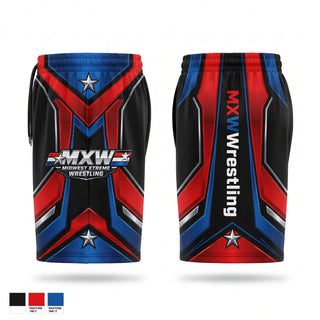 Athletic Shorts With Pockets, Midwest Xtreme Wrestling, Wrestling, Teamtime, Team time, sublimation, custom sports apparel, team uniforms, spirit wear, spiritwear, sports uniforms, custom shirts, team store, custom team store, fundraiser sports, apparel fundraiser