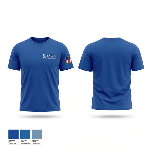 Old School Cotton Feel Shirt, Claxton fire department, Fire Department, Teamtime, Team time, sublimation, custom sports apparel, team uniforms, spirit wear, spiritwear, sports uniforms, custom shirts, team store, custom team store, fundraiser sports, apparel fundraiser
