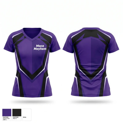 Moco Mayhem Women's Short Sleeve V-neck Shirt - 1