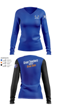 Great Oaks Charter School 80793414 Women's Long Sleeve V-neck Shirt - 21