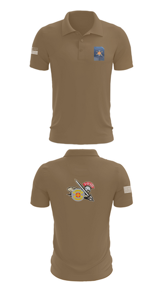 Short Sleeve Performance Polo, HHB, 428th Field Artillery Brigade, , Teamtime, Team time, sublimation, custom sports apparel, team uniforms, spirit wear, spiritwear, sports uniforms, custom shirts, team store, custom team store, fundraiser sports, apparel fundraiser