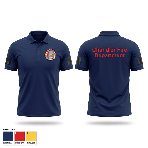Short Sleeve Performance Polo, Chandler Fire & EMS, Fire Department, Teamtime, Team time, sublimation, custom sports apparel, team uniforms, spirit wear, spiritwear, sports uniforms, custom shirts, team store, custom team store, fundraiser sports, apparel fundraiser